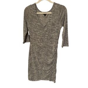 Free Press Heathered Gray Long Sleeve Dress